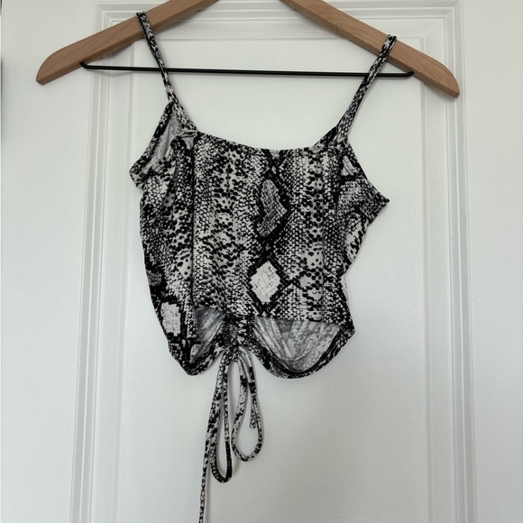 Windsor Snake Print Ruched Tank Top Size Small - Picture 2 of 3